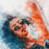 Pen & watercolor Photoshop action