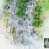 Pen & watercolor Photoshop action