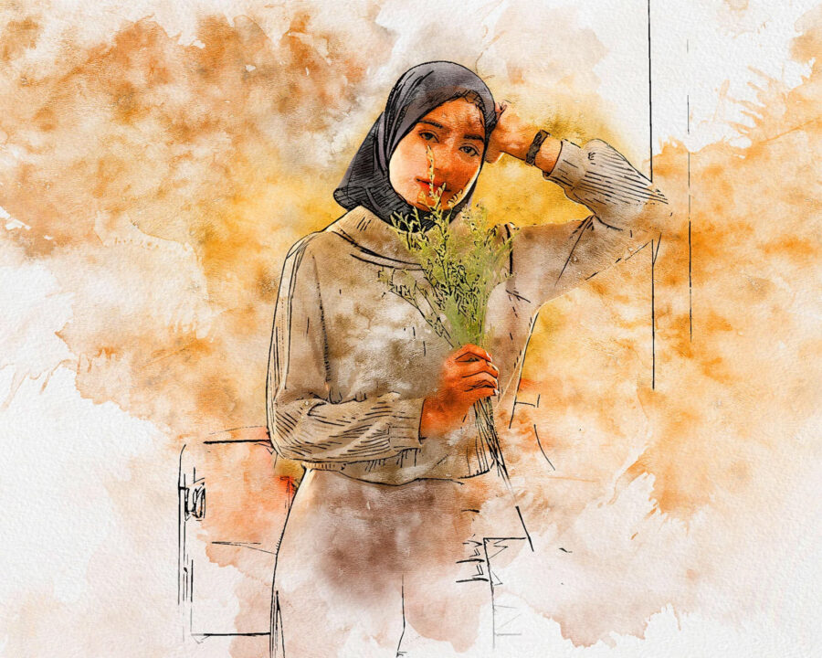 Pen & watercolor Photoshop action
