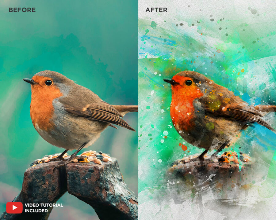 Premio Watercolor Photoshop Action