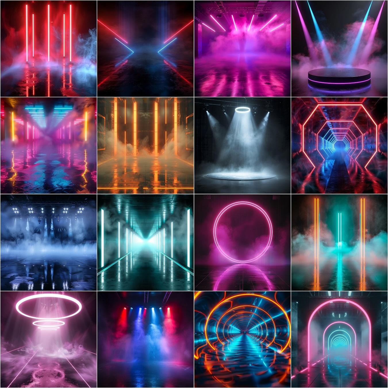 Friday night lights sports photography digital backdrop overlay with stadium lights and fog effect