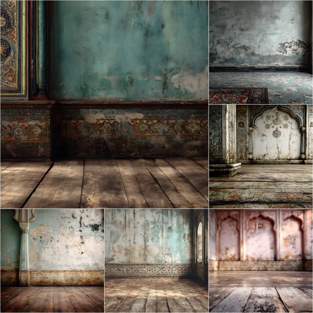 Free Indian and Persian Fine Art Digital Backdrops for Photography – Ethnic heritage portrait backgrounds with artistic textures, warm tones, and cultural patterns, perfect for Photoshop editing, fine art portraits, and creative photo composites.