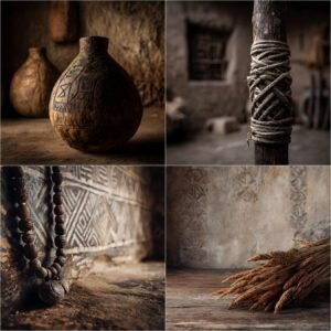 Free African tribal rustic fine art photography backdrop with earthy textures and vintage studio background for portrait photo editing