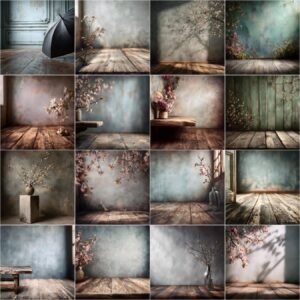 High resolution spring digital backdrops bundle – studio and vintage style spring backgrounds for professional photographers and photo editors, instant digital download.