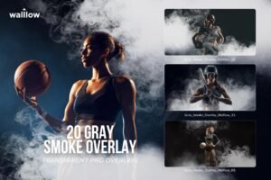 High resolution realistic smoke overlay effects for Photoshop and Lightroom, digital smoke texture PNG with transparent background, cinematic fog and dramatic haze designed for sports photography, action portraits, professional photo editing, graphic design composites and commercial creative projects, instant digital download for photographers and photo editors.