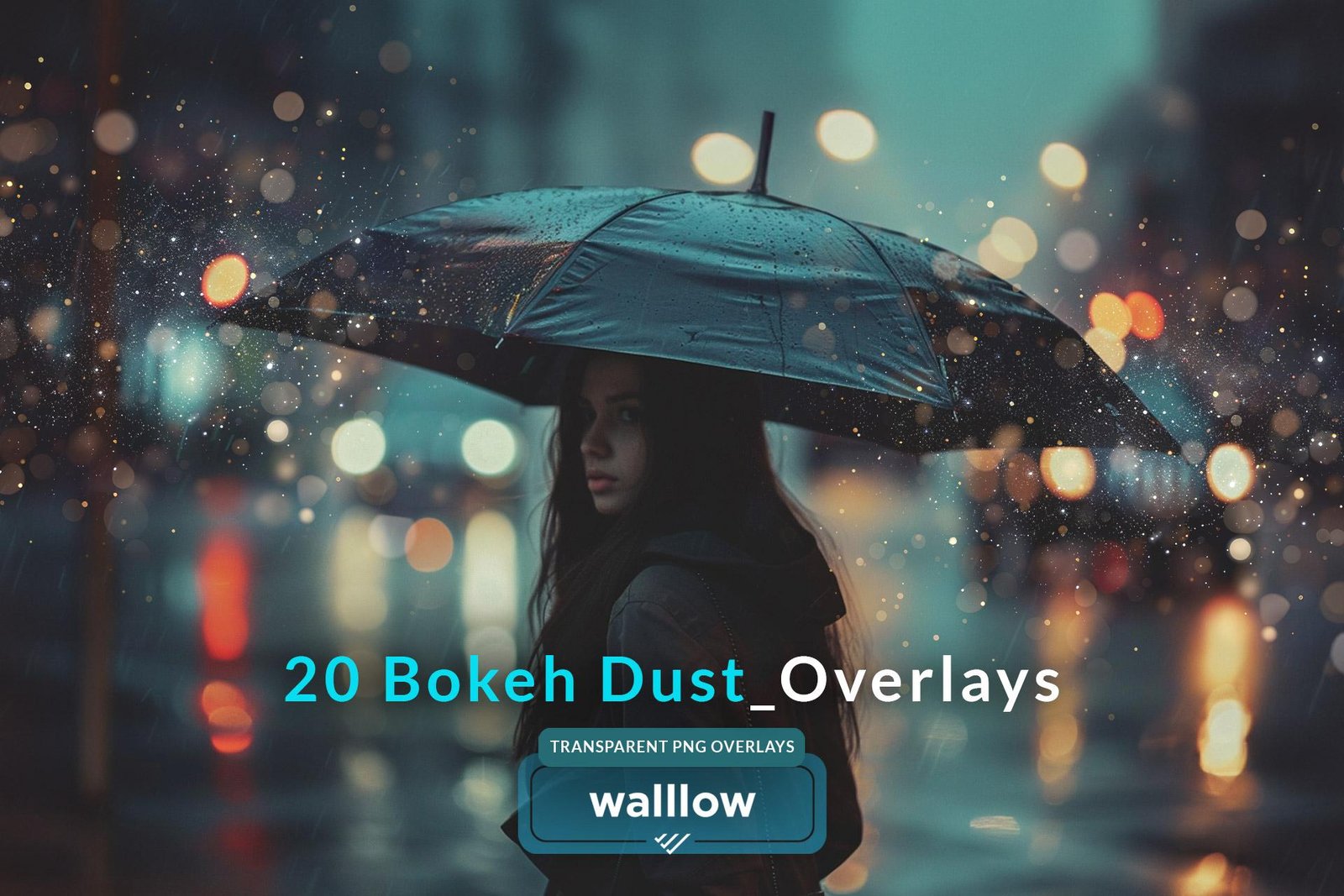 20 Bokeh Dust PNG Overlays for Photoshop