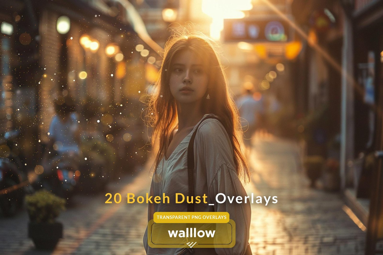 20 Bokeh Dust PNG Overlays for Photoshop