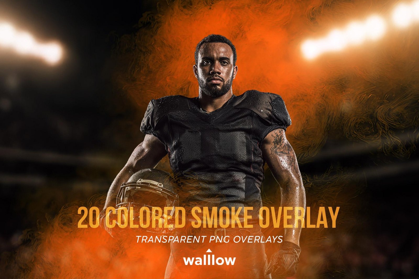 20 Realistic Colored Smoke PNG Overlays – Sports Photography Smoke Effects for Photoshop, Athlete Portraits & Team Banners, Realistic smoke