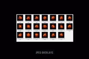 20 fire blast transparent PNG overlays applied to sports photography — realistic fire explosion effects for Photoshop photo editing, compatible with Canva and Lightroom, instant digital download