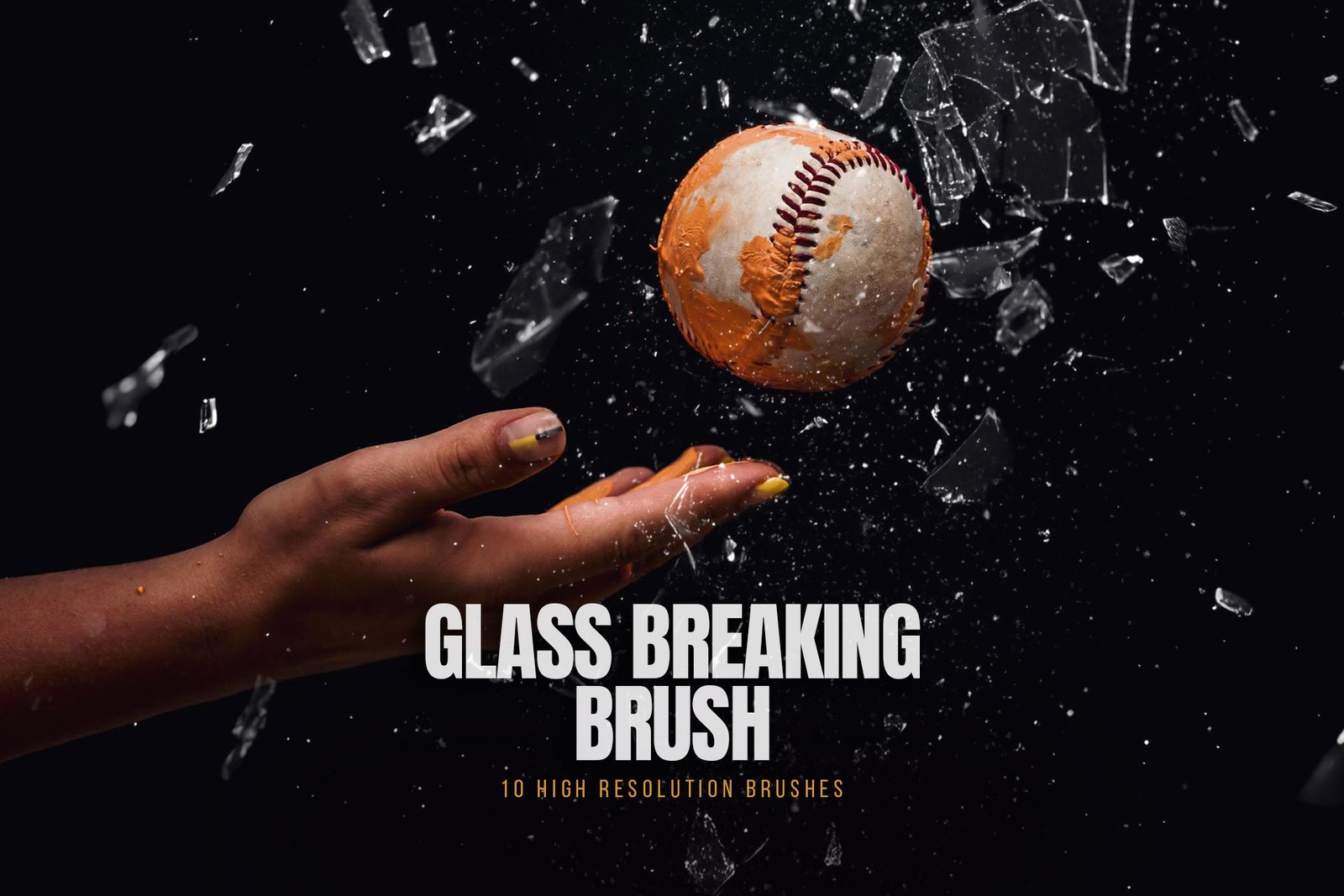 Glass breaking Photoshop brushes_Walllow
