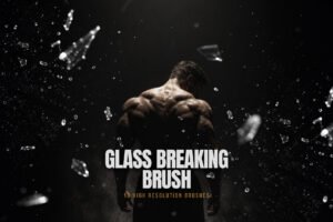 Glass breaking Photoshop brushes_Walllow
