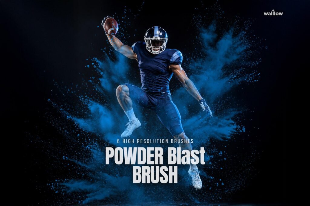 Powder Blast Photoshop Brushes – High Resolution Dust & Explosion Effects
